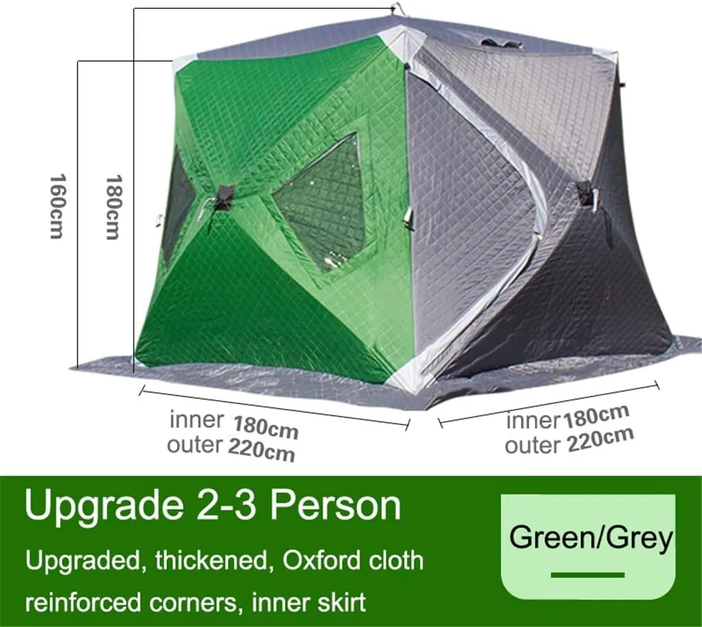1-4 Winter Fishing Tent Winter Ice Fishing Tent Camping Tent Windproof and Rainproof Outdoor Winter Fishing Warm Tent (Color : D, Size : 220 * 220 * 160cm) (D 220 * 220 * 160cm)