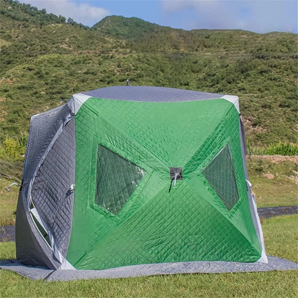 1-4 Winter Fishing Tent Winter Ice Fishing Tent Camping Tent Windproof and Rainproof Outdoor Winter Fishing Warm Tent (Color : D, Size : 220 * 220 * 160cm) (D 220 * 220 * 160cm)