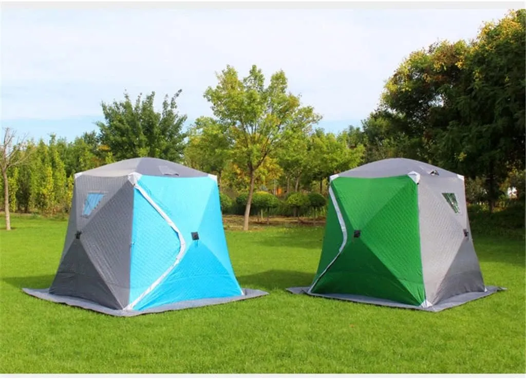 1-4 Winter Fishing Tent Winter Ice Fishing Tent Camping Tent Windproof and Rainproof Outdoor Winter Fishing Warm Tent (Color : D, Size : 220 * 220 * 2, 200*200*160cm