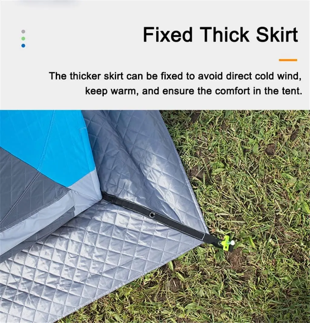 1-4 Winter Fishing Tent Winter Ice Fishing Tent Camping Tent Windproof and Rainproof Outdoor Winter Fishing Warm Tent (Color : D, Size : 220 * 220 * 2, 200*200*160cm