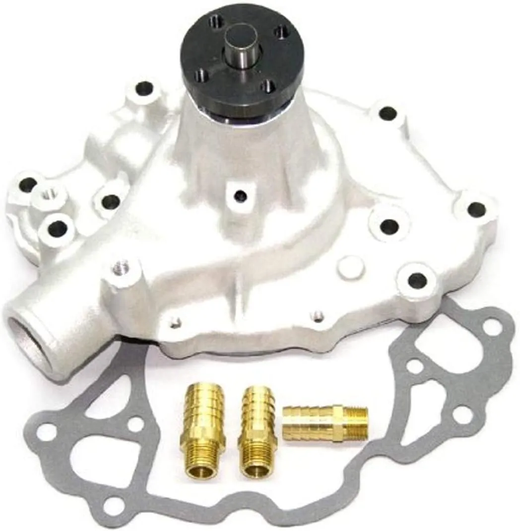 1428900 Performance Quotient 5/8" Pilot Shaft As-Cast High Flow Aluminum Water Pump for Ford 289 1965-68, 302-351W 1968-69