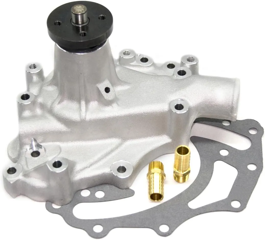 1435100 Performance Quotient As-Cast 5/8" Pilot Shaft High Flow Aluminum Water Pump for Ford 351C and 351M/400 1970-82