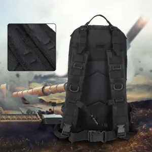 25L Military Tactical Backpack, 3-Day Bug Out Bag Army Camping Rucksack Hiking Backpacks For Men (C)