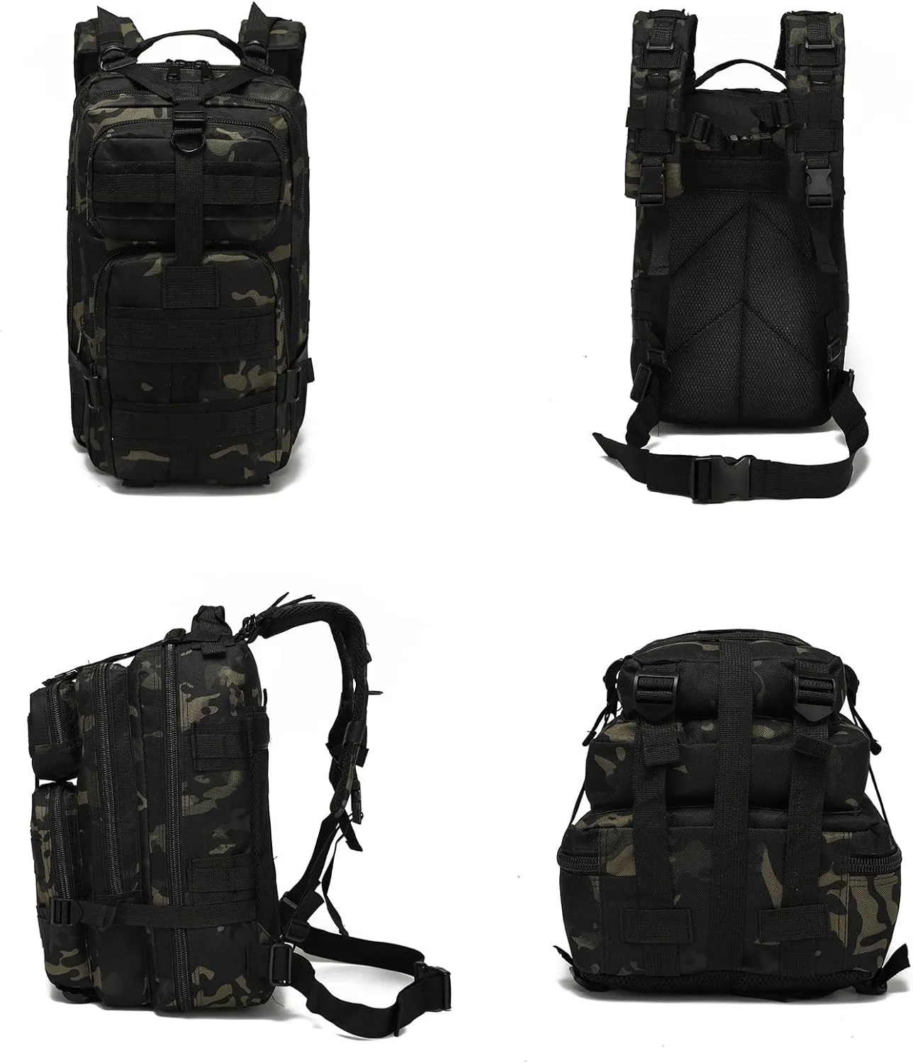 25L Military Tactical Backpack, 3-Day Bug Out Bag Army Camping Rucksack Hiking Backpacks For Men (C)