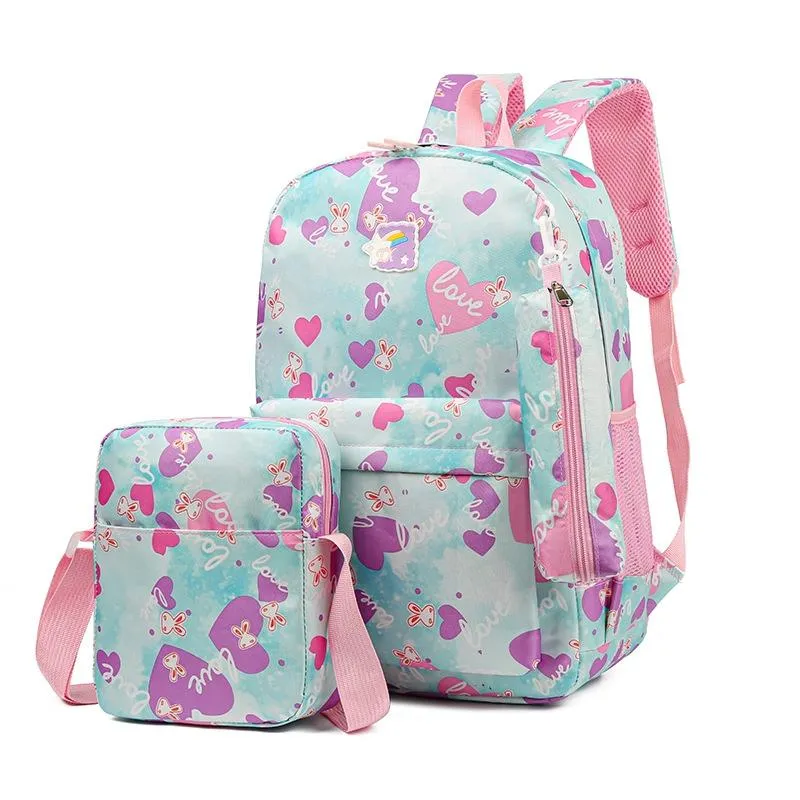 3 Piece Sweet Casual Backpack Set For Students