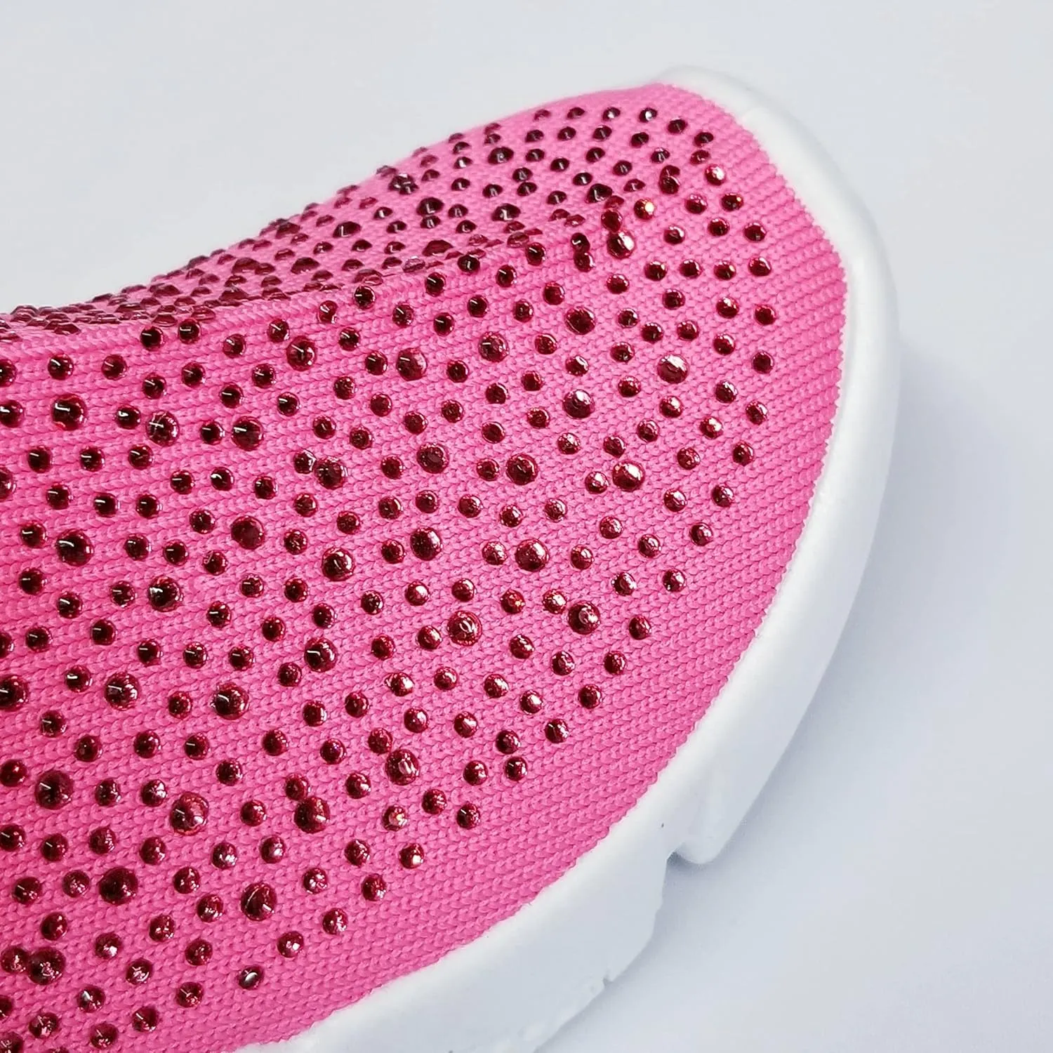 7K Women Ankle Sock Sneaker Fashion Rhinestone Slip On Shoes