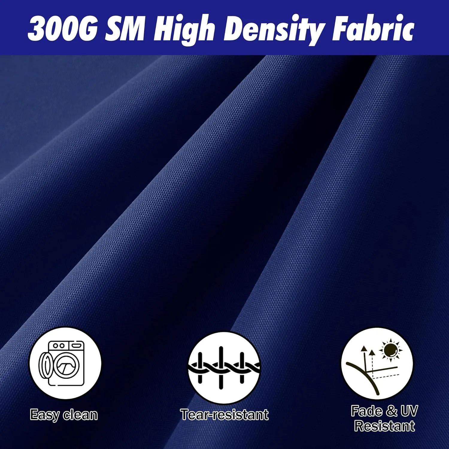 9 Pack Patio Cushion Covers Set Outdoor Cushion and Pillow Replacement for 5 Pieces 4 Seater Funiture Conversation Set Sectional Waterproof Patio Cushion Slipcovers Set Navy Covers ONLY