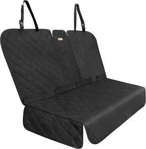 900D Oxford Waterproof Dog Back Seat Cover - Heavy-Duty Non-Slip, Fits Large SUVs & Trucks, Full Rear Bench, Dog & Kid Proof, Easy Cleanup, Child Car Seat Ready(Black)
