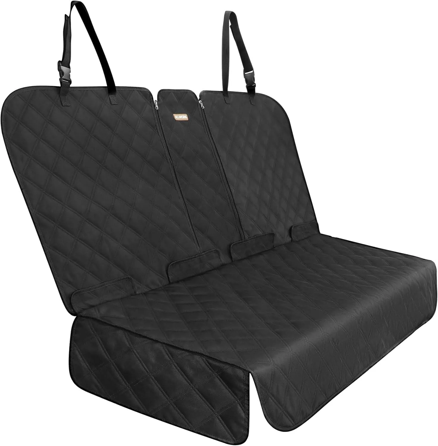 900D Oxford Waterproof Dog Back Seat Cover - Heavy-Duty Non-Slip, Fits Large SUVs & Trucks, Full Rear Bench, Dog & Kid Proof, Easy Cleanup, Child Car Seat Ready(Black)