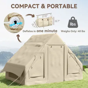 AeroShell 3P Inflatable Base Tent – Rapid Deploy Shelter with Pump and Sun Shield
