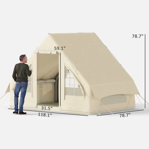 AeroShell 3P Inflatable Base Tent – Rapid Deploy Shelter with Pump and Sun Shield