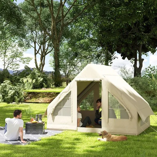 AeroShell 3P Inflatable Base Tent – Rapid Deploy Shelter with Pump and Sun Shield