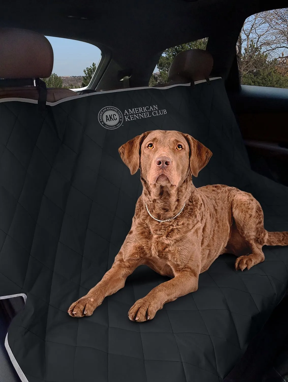American Kennel Club AKC Quilted Car Seat Cover Black