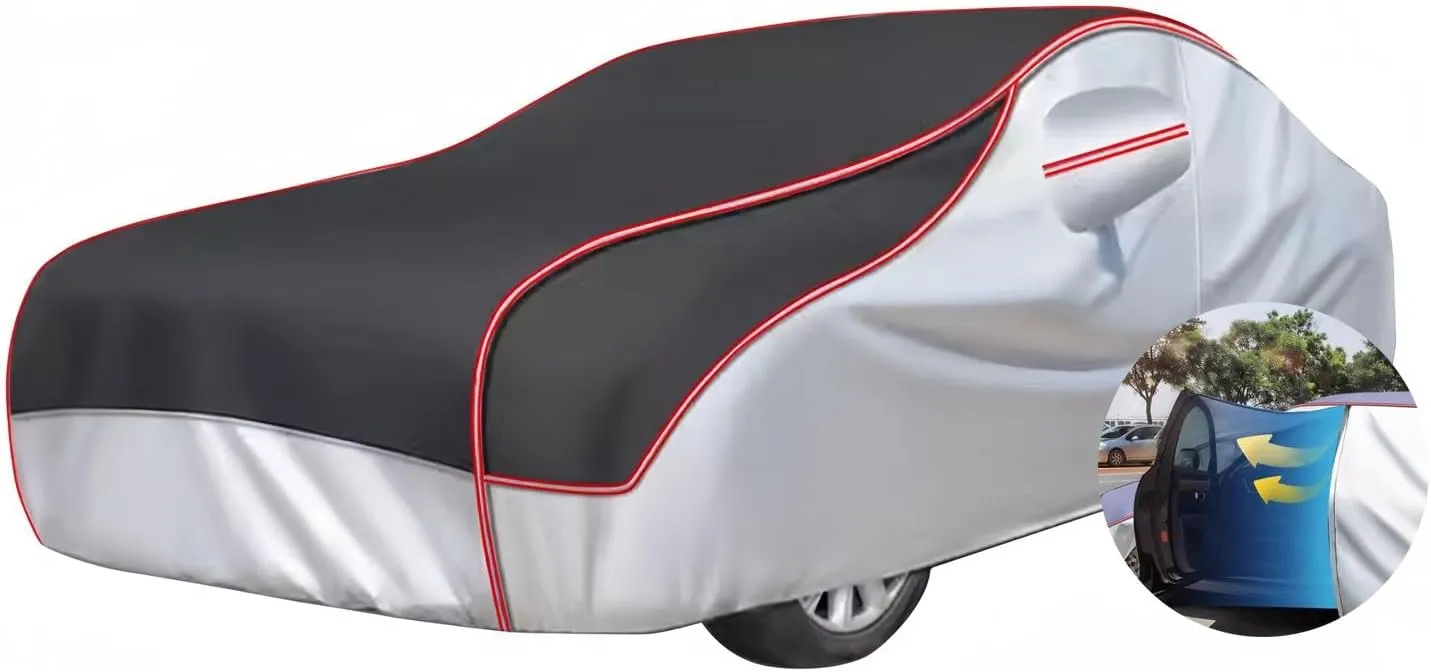 Anti-Hail Car Cover for Toyota Caldina 1992-2007, Waterproof All Weather Full car Cover, Multifunctional-Layer Thickened Cotton Automobiles for Rain Snow Sun Hail(Black)