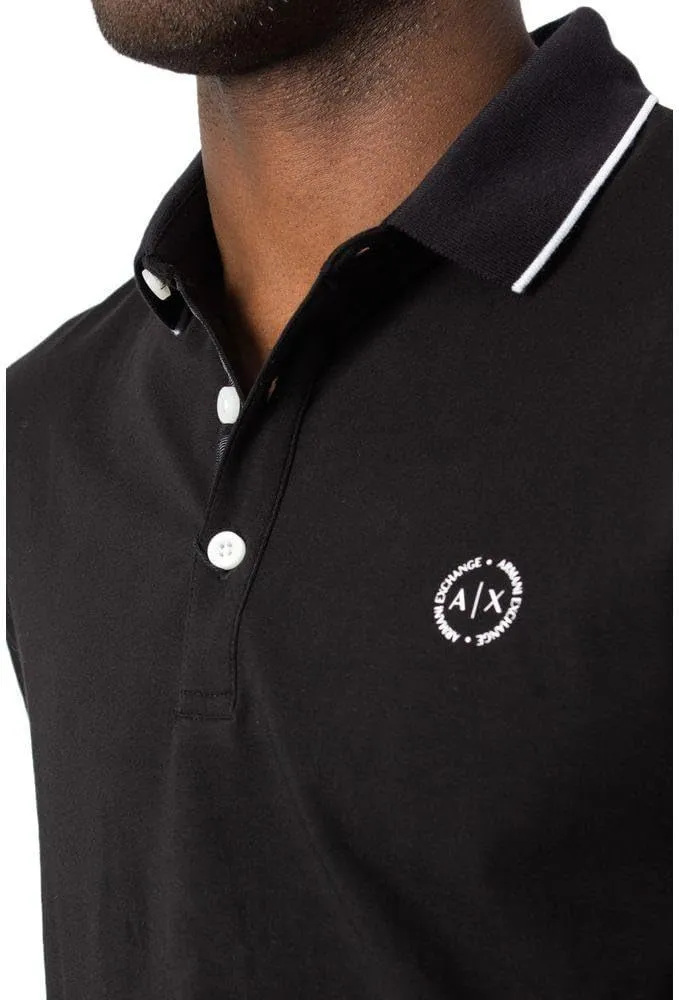 Armani Exchange Men's Short Sleeve Jersey Knit Polo