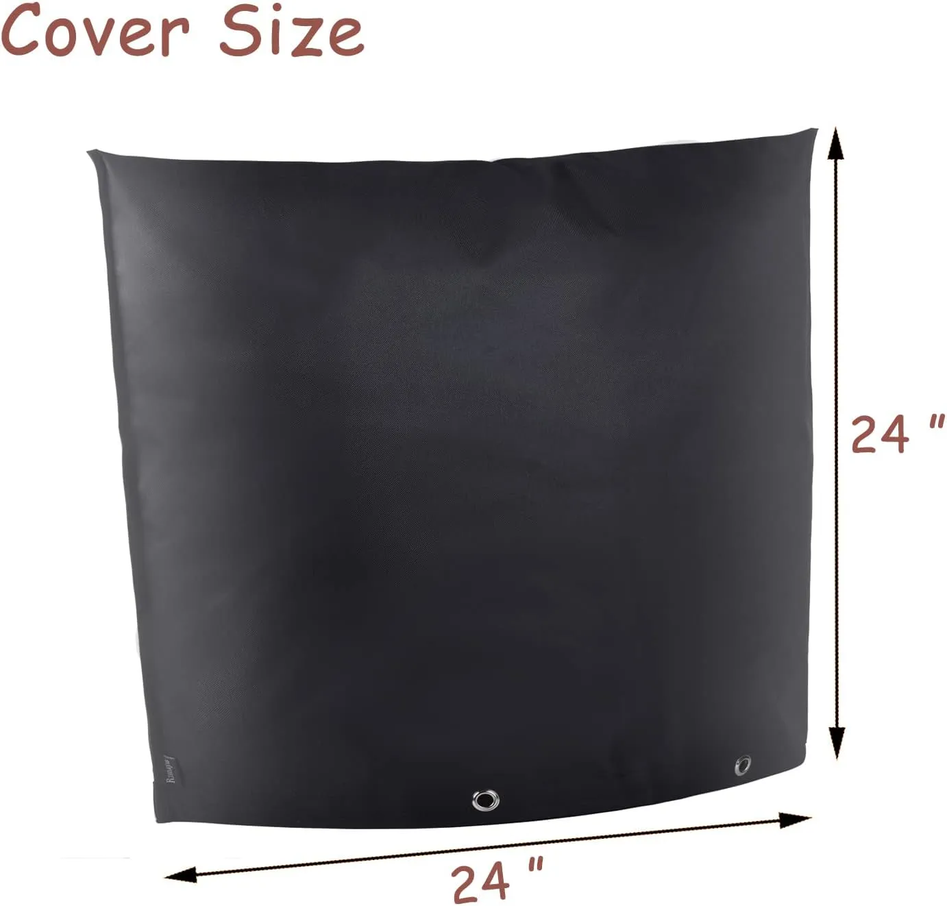 Backflow Preventers Protection 30”W x 26”H Backflow Winter Cover Insulated Cover Pouch for Winter Pipe Freeze Protection,Water Sprinkler Valve Box and Controller (24Wx24H, Black)