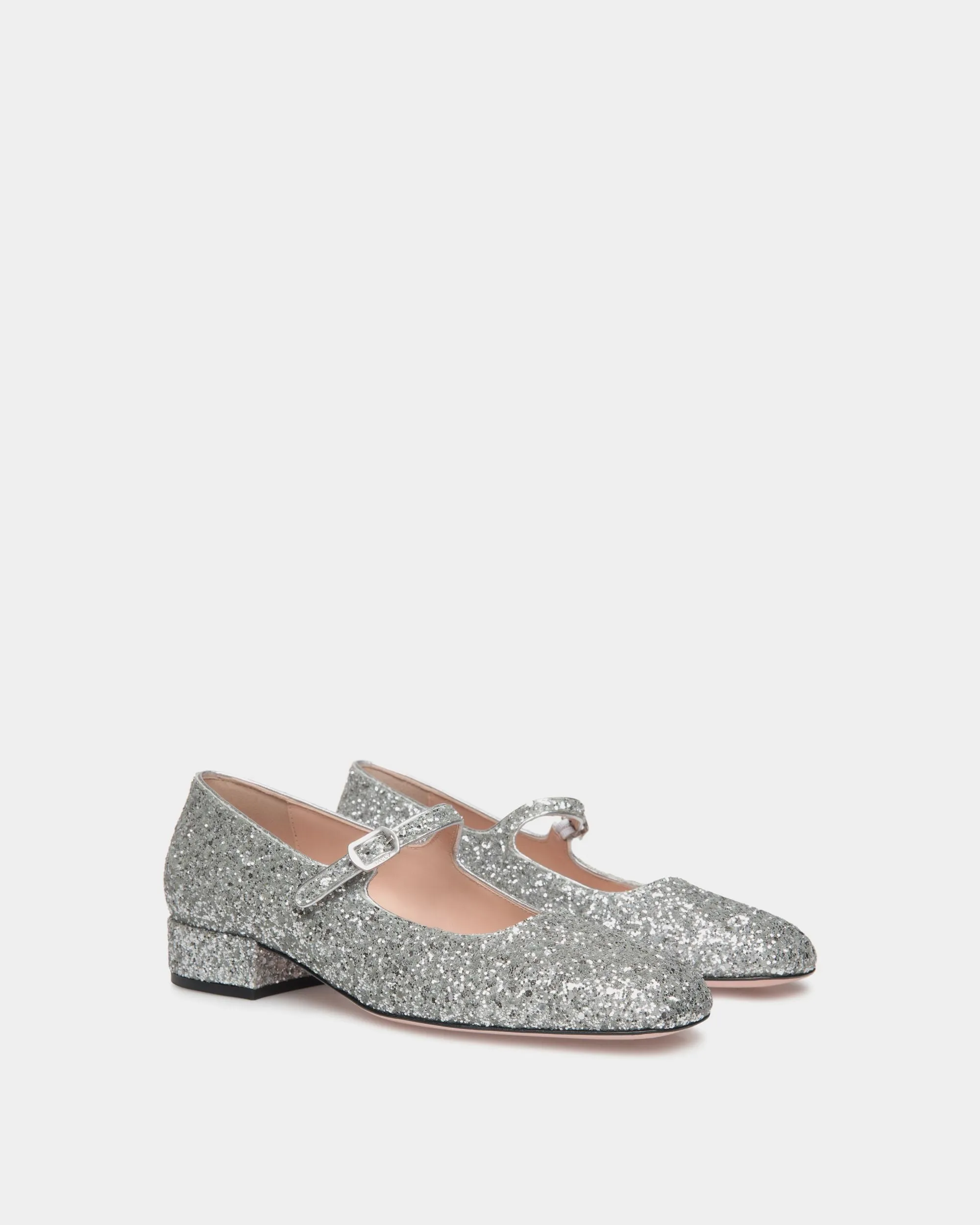 Ballyrina Pump in Silver Fabric
