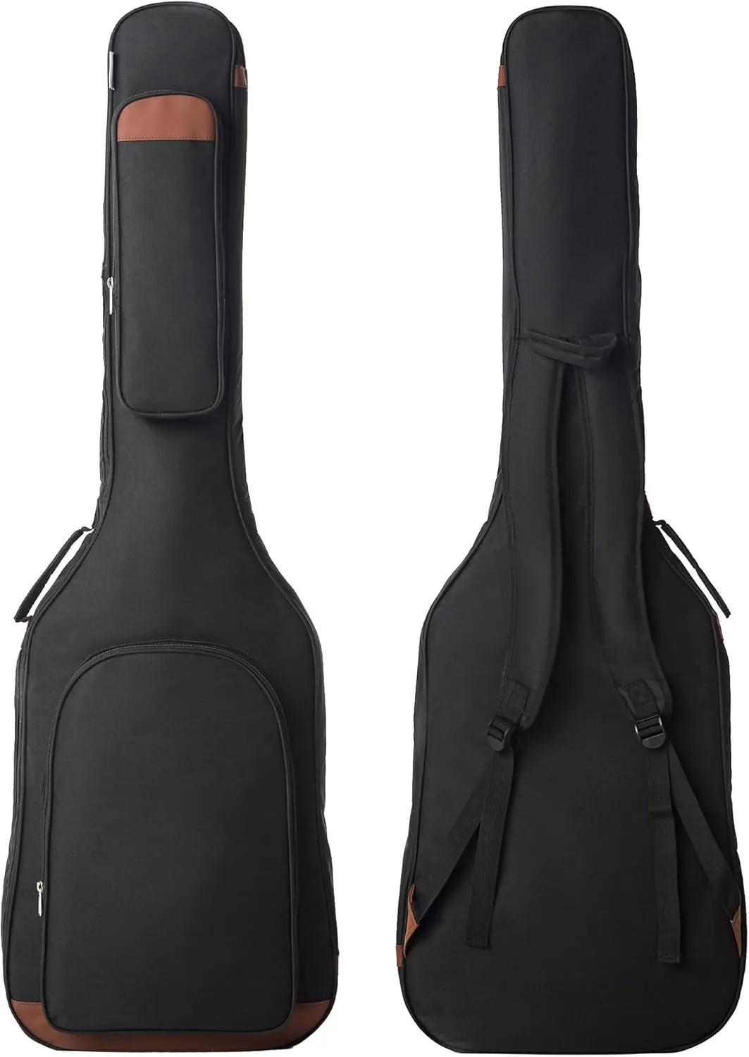 Bass Guitar Bag, 8mm Padded Gig Bag Backpack, Soft Black Bass Case, Ample Storage, Professional Design by US-Based Musicians, Durable and Lightweight, Perfect for Travel and Performances