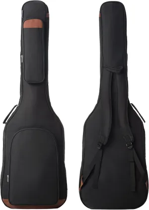 Bass Guitar Bag, 8mm Padded Gig Bag Backpack, Soft Black Bass Case, Ample Storage, Professional Design by US-Based Musicians, Durable and Lightweight, Perfect for Travel and Performances