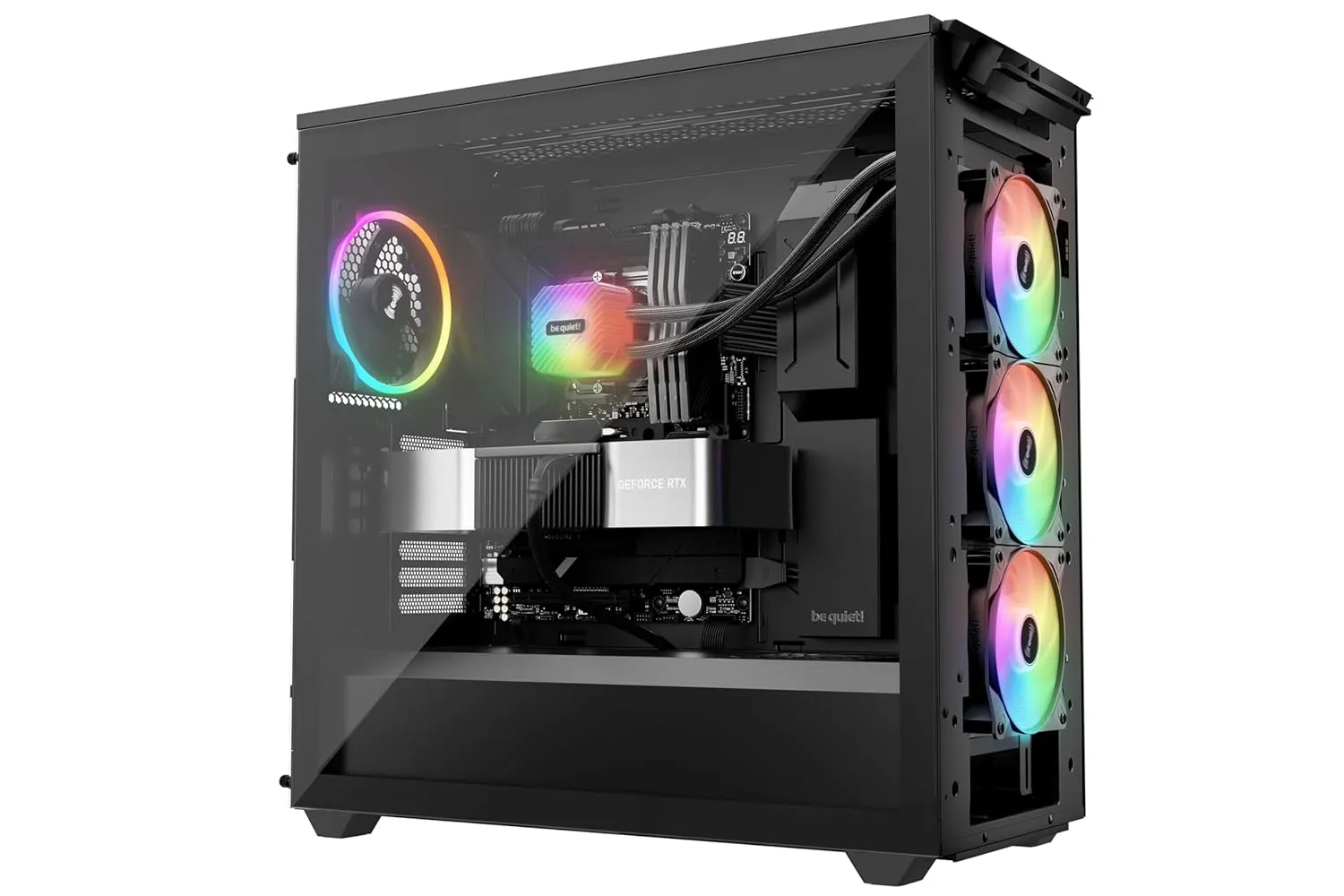 be quiet! Light Loop 360mm | All in One Water Cooling System | Customizable ARGB CPU Cooler with Hub | Quiet Water Cooler | Black | BW022