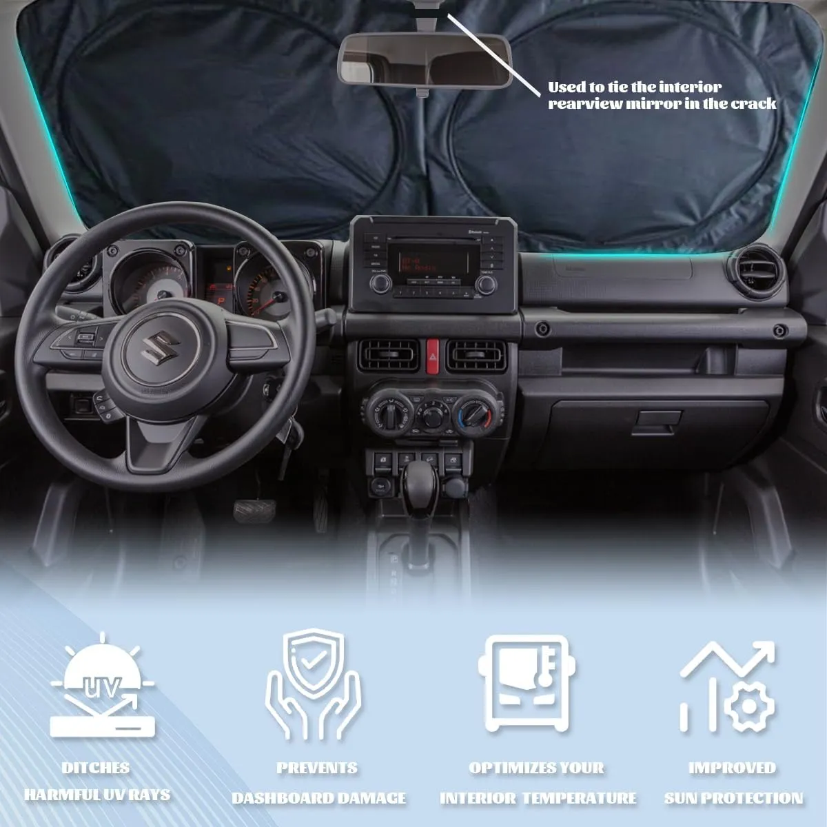 Beach Sunrise Car Windshield Sun Shade Life is Better Beach Heatshield Front Window Car Sun ​Shade Windshield Blocks UV Rays Sun Visor Protector for Car Sedan Truck SUV Accessories 59" L x 31.5" W