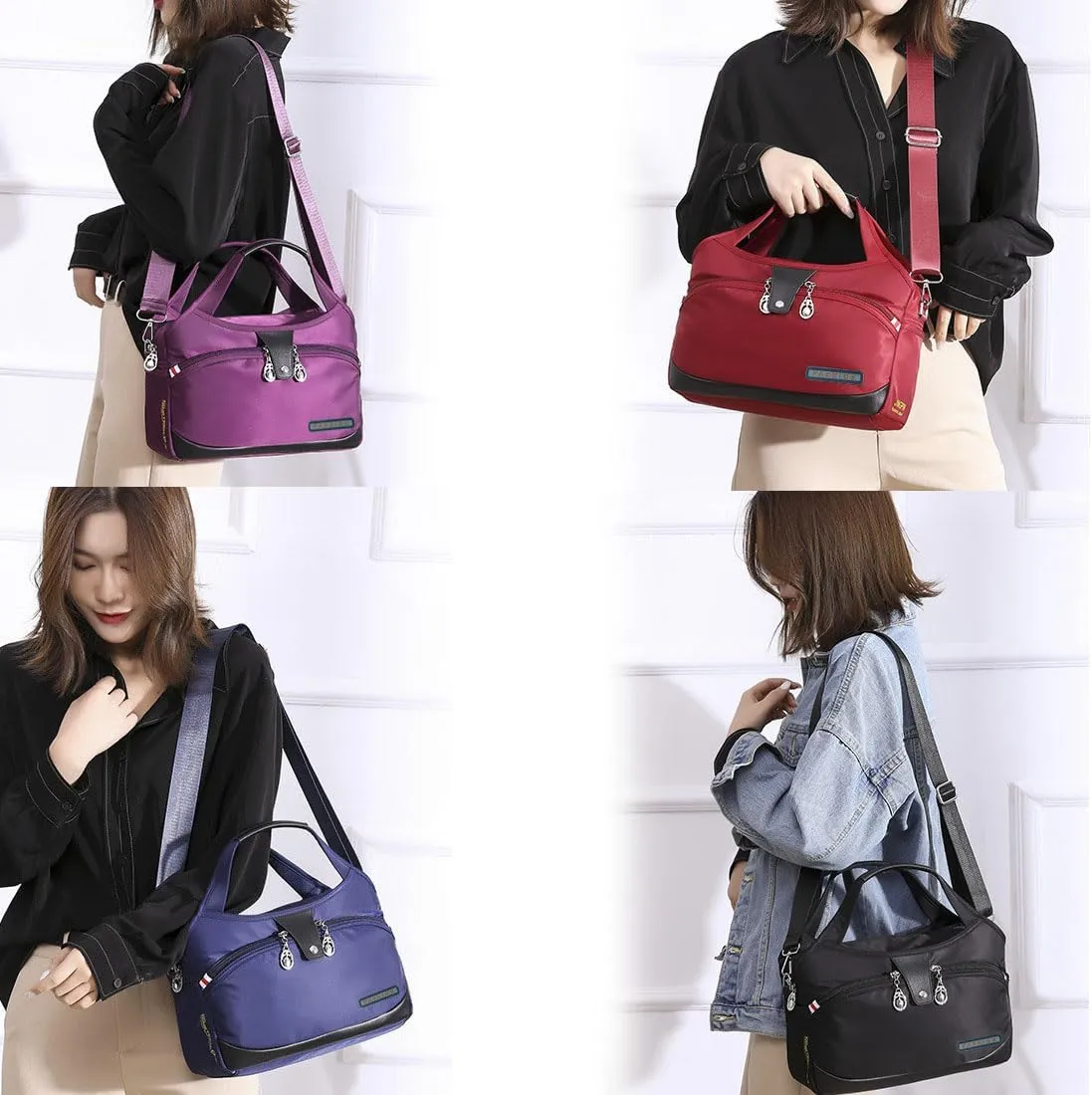 Beautifuldeer Anti Theft Handbag, Fashion Anti-Theft Handbag, Crossbody Handbag 2 in 1, Zipper Multi-Layer