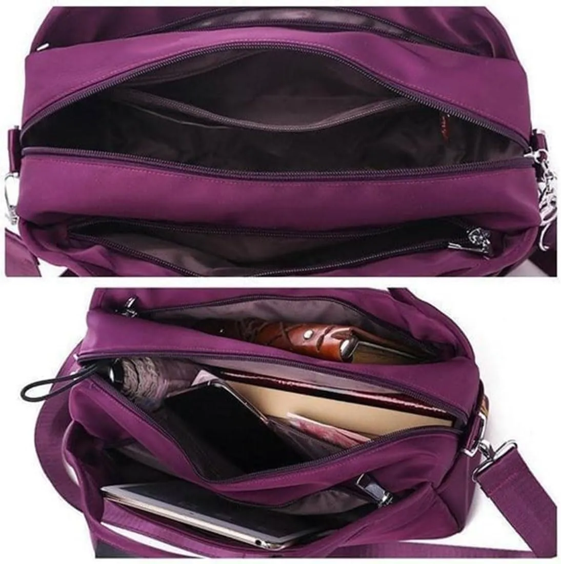 Beautifuldeer Anti Theft Handbag, Fashion Anti-Theft Handbag, Crossbody Handbag 2 in 1, Zipper Multi-Layer