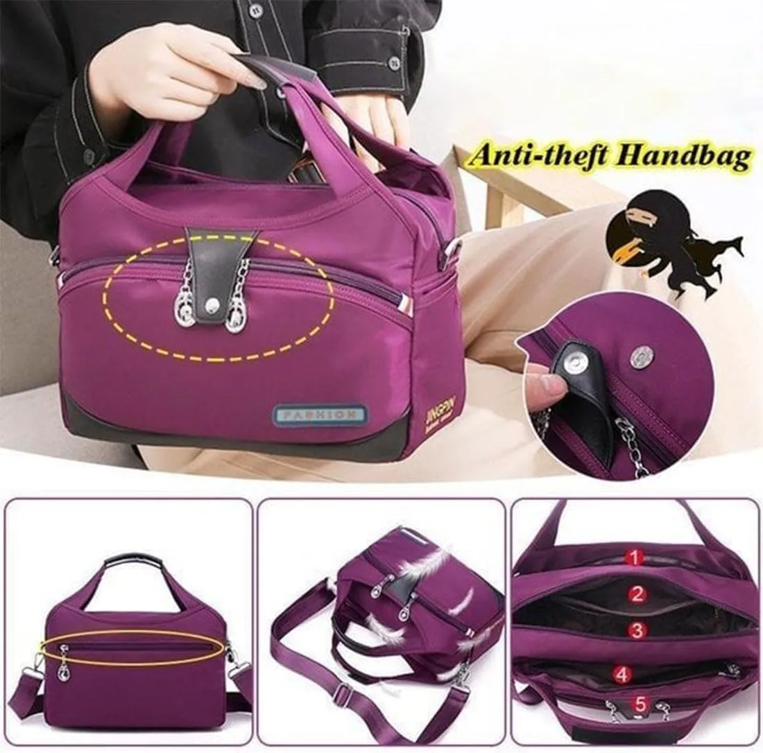 Beautifuldeer Anti Theft Handbag, Fashion Anti-Theft Handbag, Crossbody Handbag 2 in 1, Zipper Multi-Layer