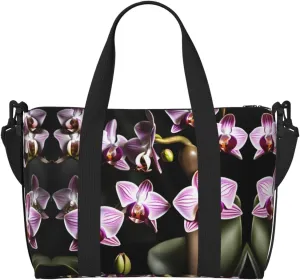 Bell orchid pattern Versatile Personal Item Travel Bags for Women - Spacious Duffel Bags for Traveling, Gym Bags for Men