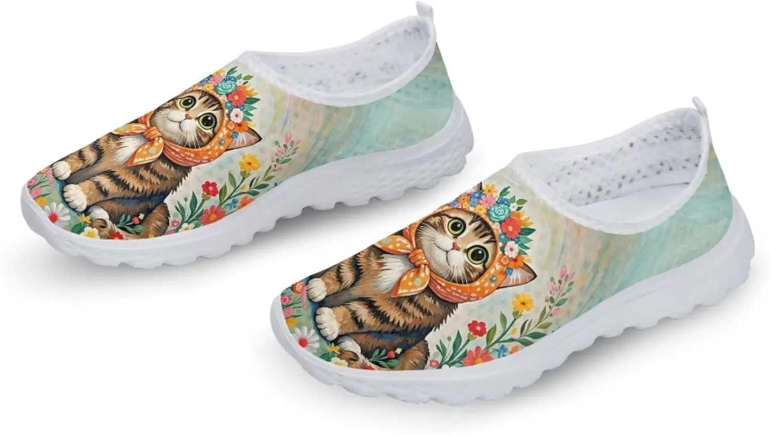BIGCARJOB Women Sneaker Slip-on Walking Shoes Woman Casual Sport Gym Shoes Breathable Mesh Running Shoes Mom Shoes
