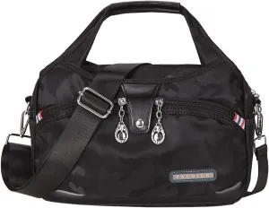 Blaciokamith Tote Bag, Soft Side Lightweight Underseat Tote Bag, Multi-pocket Waterproof Handbag Crossbody