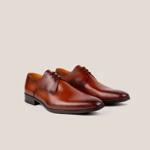 Boston24 - Cognac Brown Leather - Derby Shoes