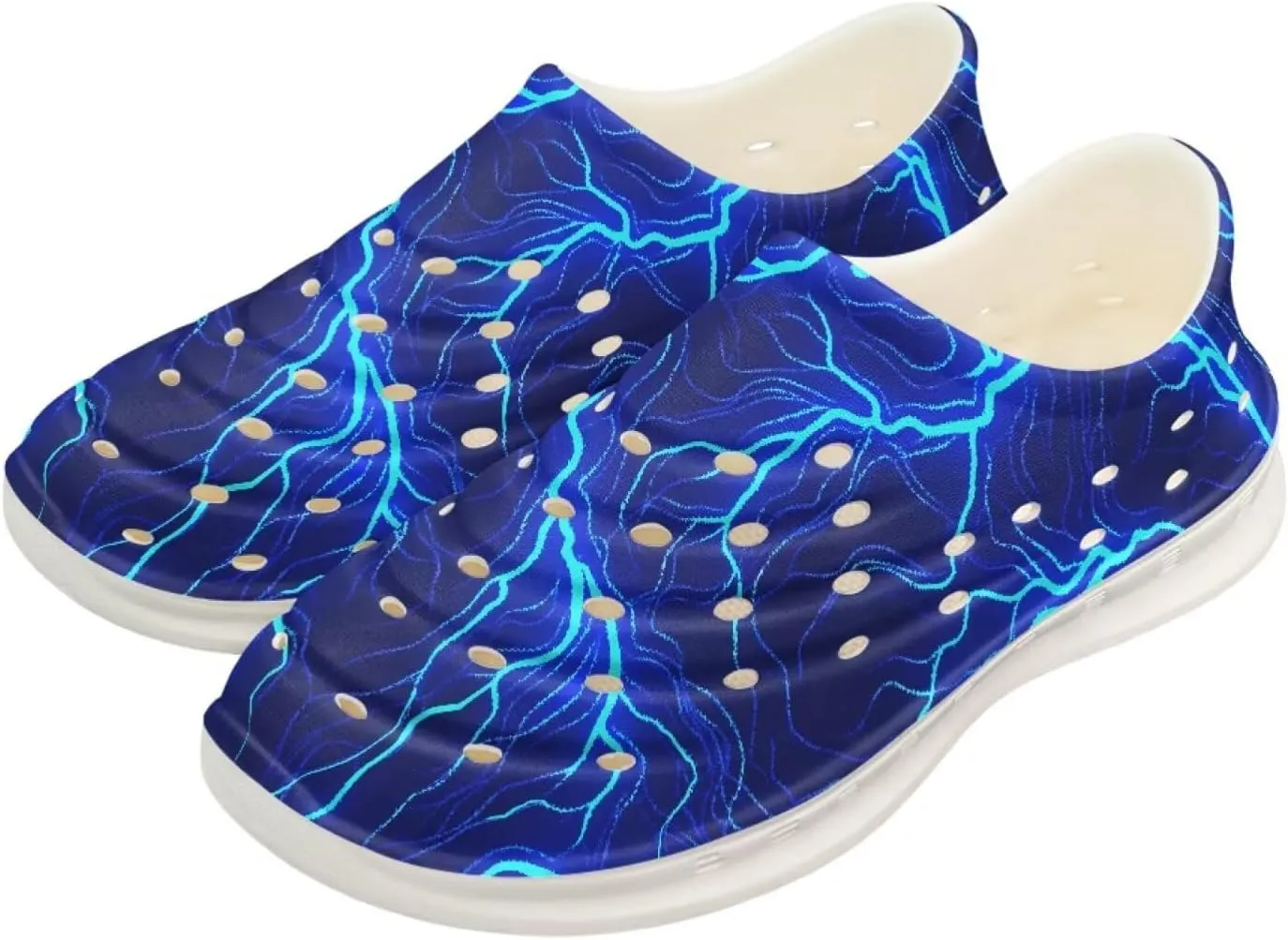 Boys and Girls Lightweight Slip On Sneaker Water Sandals Cartoon Print Garden Clogs for Beach Pool