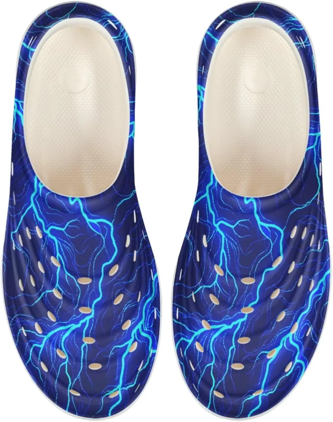 Boys and Girls Lightweight Slip On Sneaker Water Sandals Cartoon Print Garden Clogs for Beach Pool