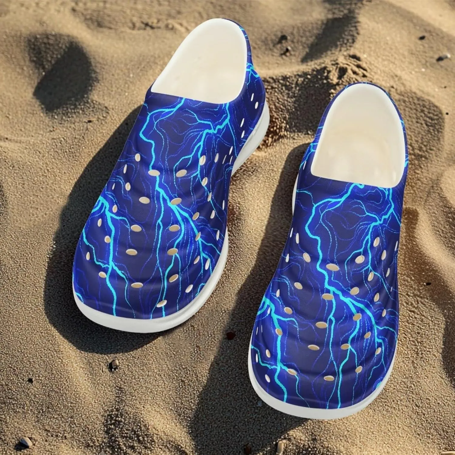 Boys and Girls Lightweight Slip On Sneaker Water Sandals Cartoon Print Garden Clogs for Beach Pool