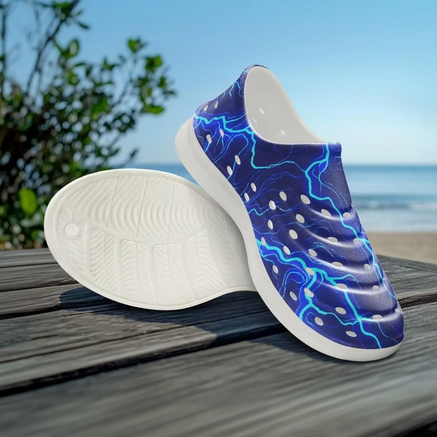 Boys and Girls Lightweight Slip On Sneaker Water Sandals Cartoon Print Garden Clogs for Beach Pool