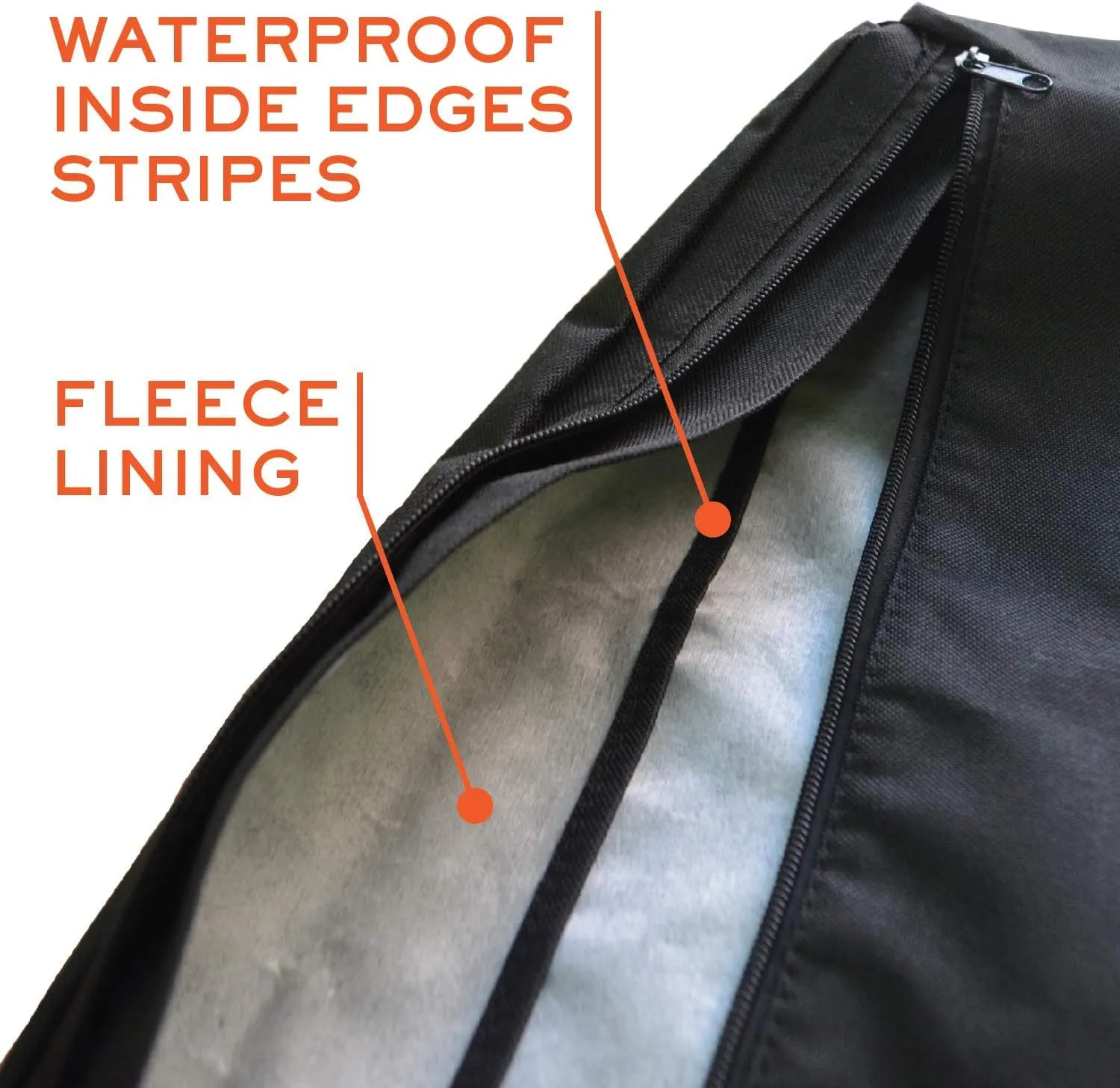Bozzcovers Outdoor TV Cover 48, 49, 50 inch -WITH ZIPPER, Weatherproof, Waterproof 360 degrees protection, Soft Non Scratch Interior - Black