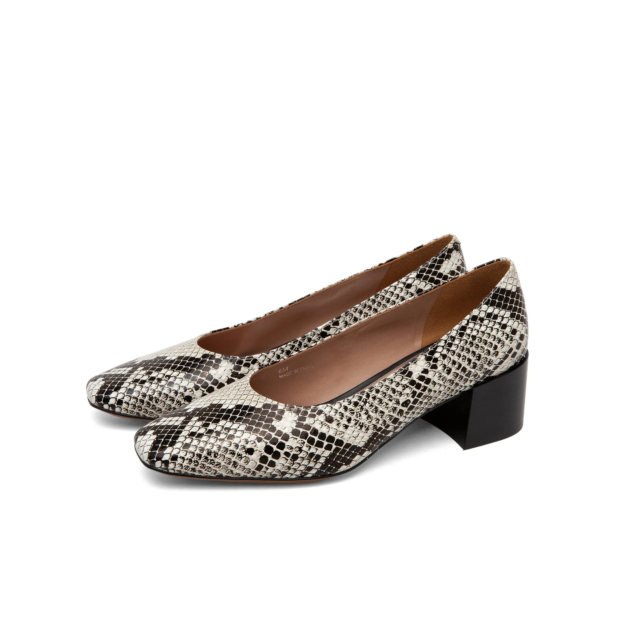 BRYN II | Square Toe Block Heel Pumps