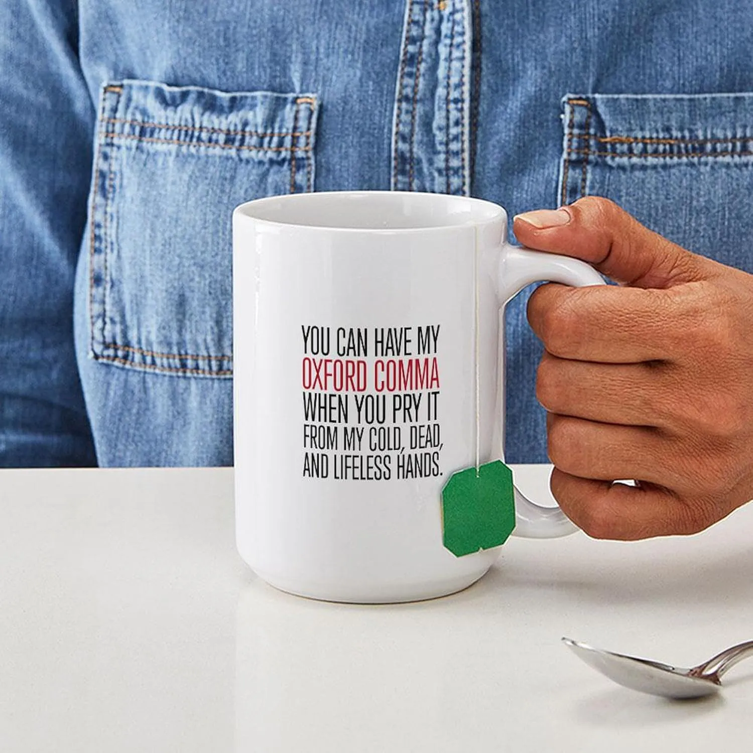CafePress Oxford Comma Humor Mugs 15 oz (444 ml) Ceramic Coffee Mug