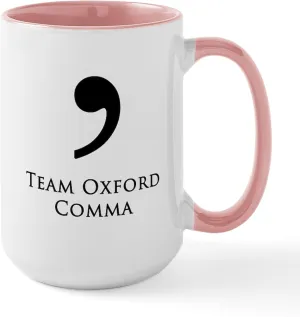 CafePress Team Oxford Comma Mugs 15 oz (444 ml) Ceramic Coffee Mug