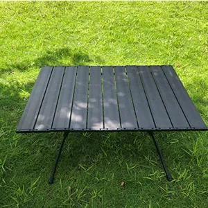Camping Portable Folding Table Lightweight Picnic BBQ Outdoor Tables Furniture Retractable Travel Tourist Table, 55*75cm, Blue