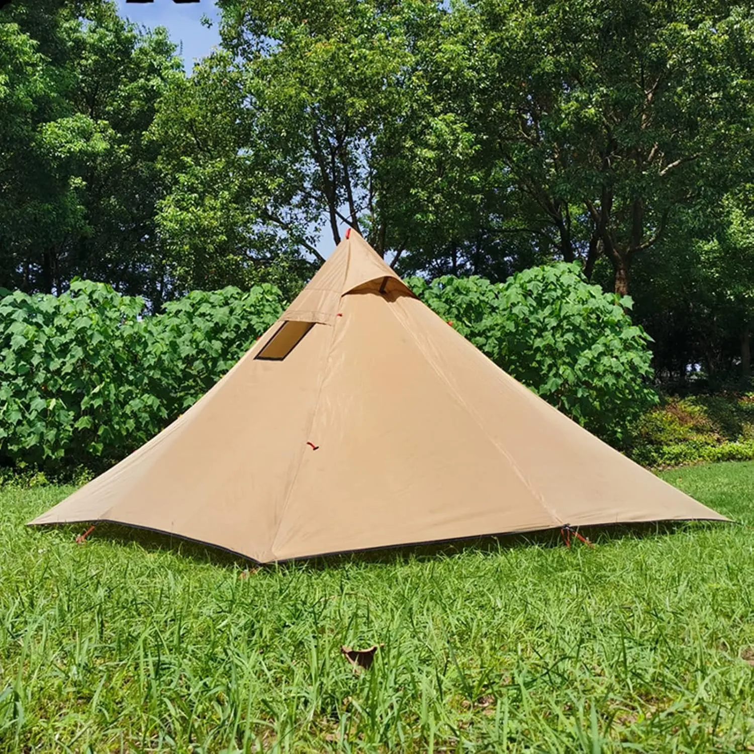 Camping Tent,Ultralight Pyramid Tent Hot Mesh Tent Shelter, 4 Season Tent Camping Inner Tent for Family Camping Hiking Fishing Backpacking Access Hopeful, Brown