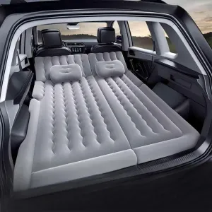 Car Air Mattress for Audi Q4 e-tron 2022 2023 2024,Flocking & PVC Thickened Double-Sided Portable Foldable Sleeping Pad Back Seat Trunk Inflatable Electric Pump Pillows,A