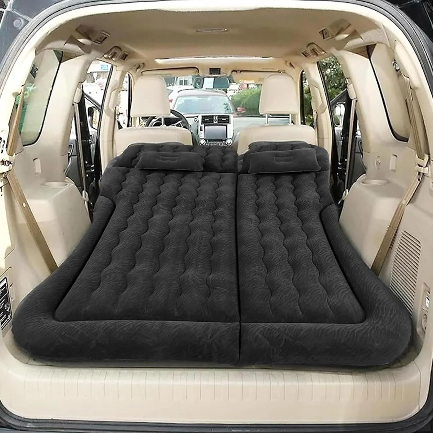 Car Air Mattress for Dodge Journey 2008-2013 2014 2015 2016 2017 2018 2019 2020, Car Mattress Inflatable Bed Portable Foldable with Pillow Camping Travel Car Accessories,Black