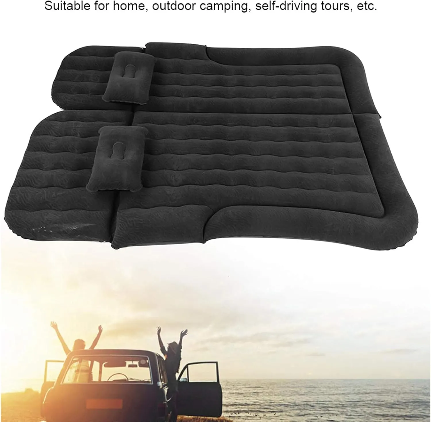 Car Air Mattress for Dodge Journey 2008-2013 2014 2015 2016 2017 2018 2019 2020, Car Mattress Inflatable Bed Portable Foldable with Pillow Camping Travel Car Accessories,Black