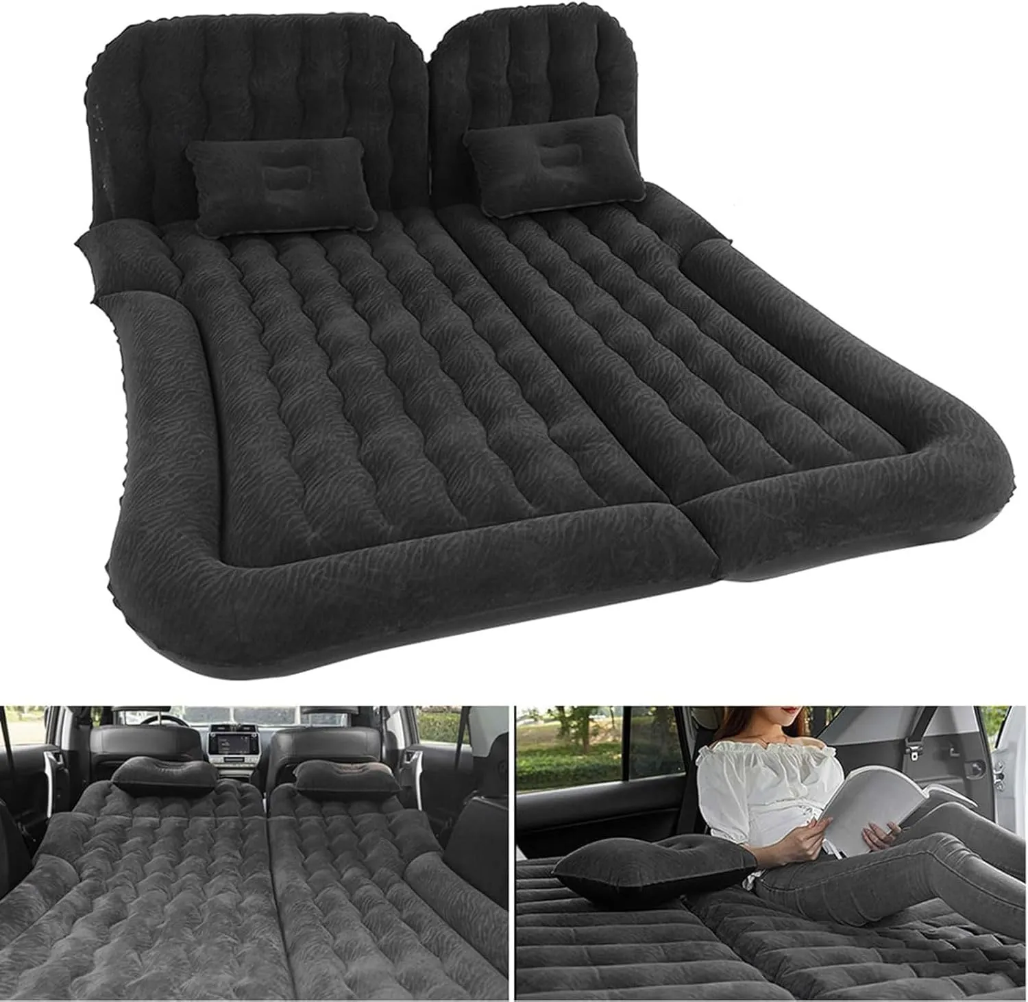 Car Air Mattress for Dodge Journey 2008-2013 2014 2015 2016 2017 2018 2019 2020, Car Mattress Inflatable Bed Portable Foldable with Pillow Camping Travel Car Accessories,Black