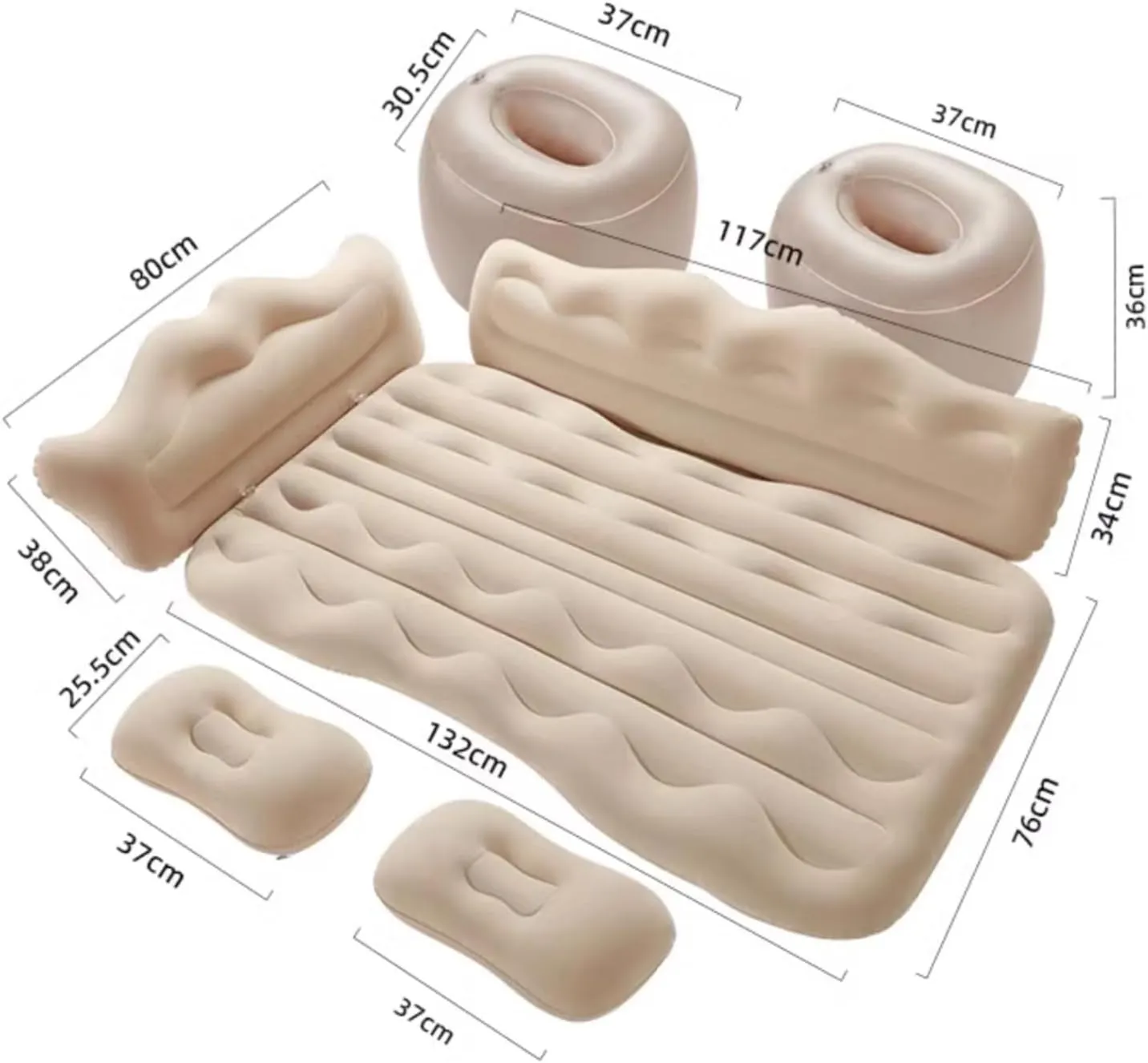 Car Air Mattress for Hyundai New Santafe 5seats 2006 2007 2008 2009 2010 Thickened Durable Car Camping Air Mattress Bed with Air Pump Inflatable Sleeping Mat,D