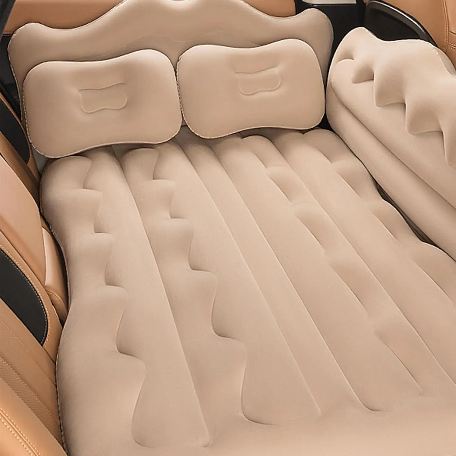 Car Air Mattress for Lynk & Co 09,6seats EV 2021 2022 2023 2024 Thickened Durable Car Camping Air Mattress Bed with Air Pump Inflatable Sleeping Mat,B
