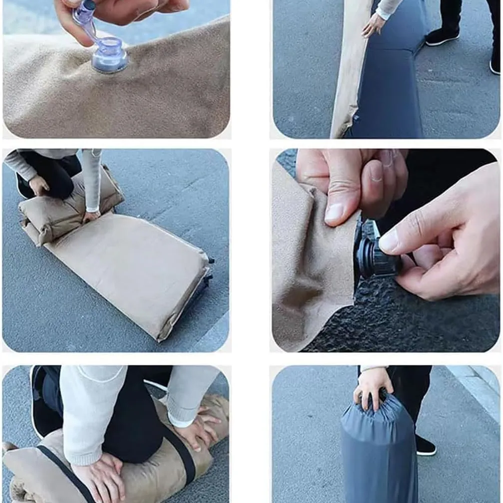 Car Inflatable Mattress, for Chrysler Pacifica 2017-2024 Outdoor Camping Travel Portable Sleeping Pad AdjustableWear Resistant, Auto Accessories,D-Grey
