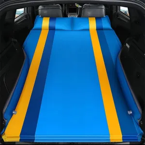 Car Inflatable Mattress, for Ford Explorer 2015-2019 Outdoor Camping Travel Portable Sleeping Pad AdjustableWear Resistant, Auto Accessories,C-Blue-Yellow